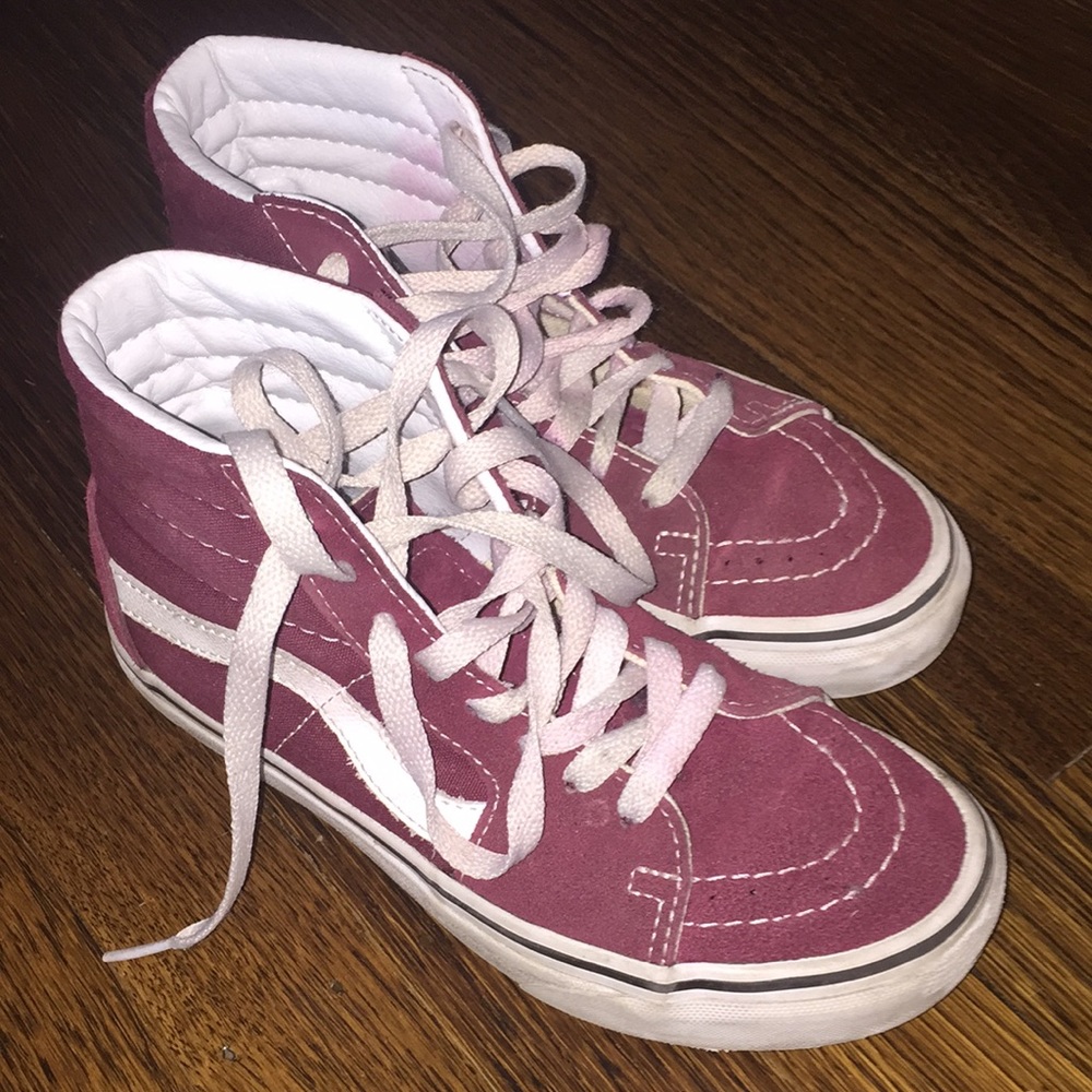 pink velvety vans